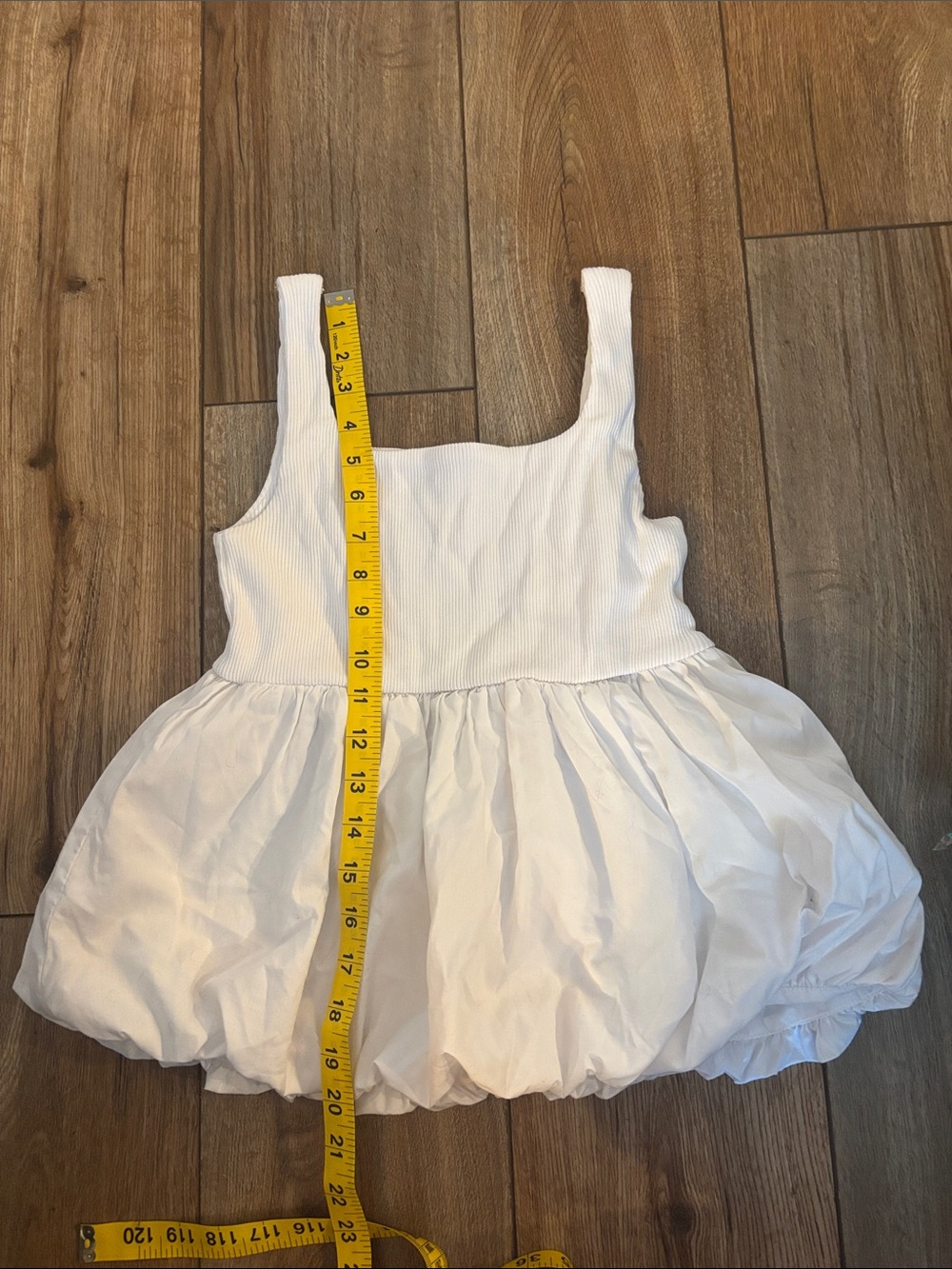Abercrombie Kids White Girls' Bubble Dress Ribbed Tank Top